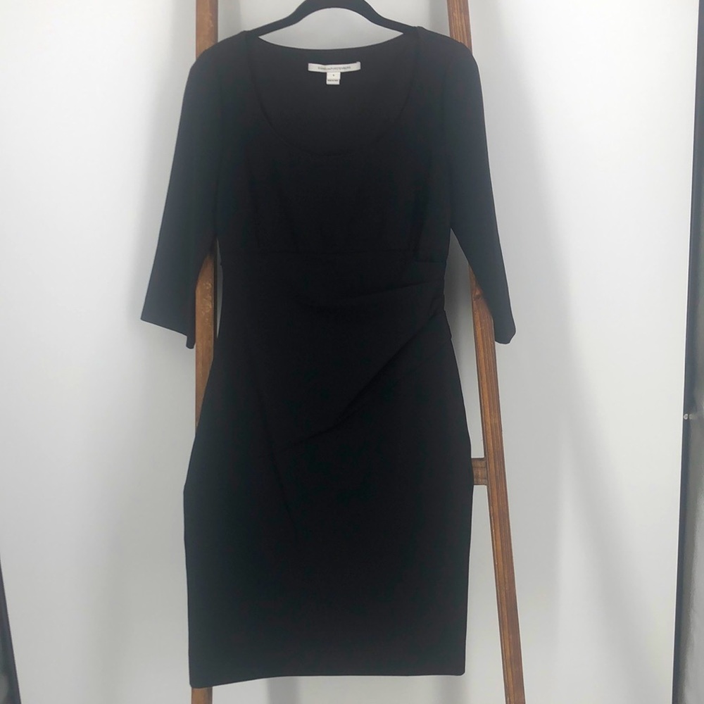 Diane von Furstenburg Black Lillian Dress Sz 8